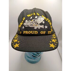 World War II Veteran Proud Of It Hat Eagle & Stars Design Adjustable